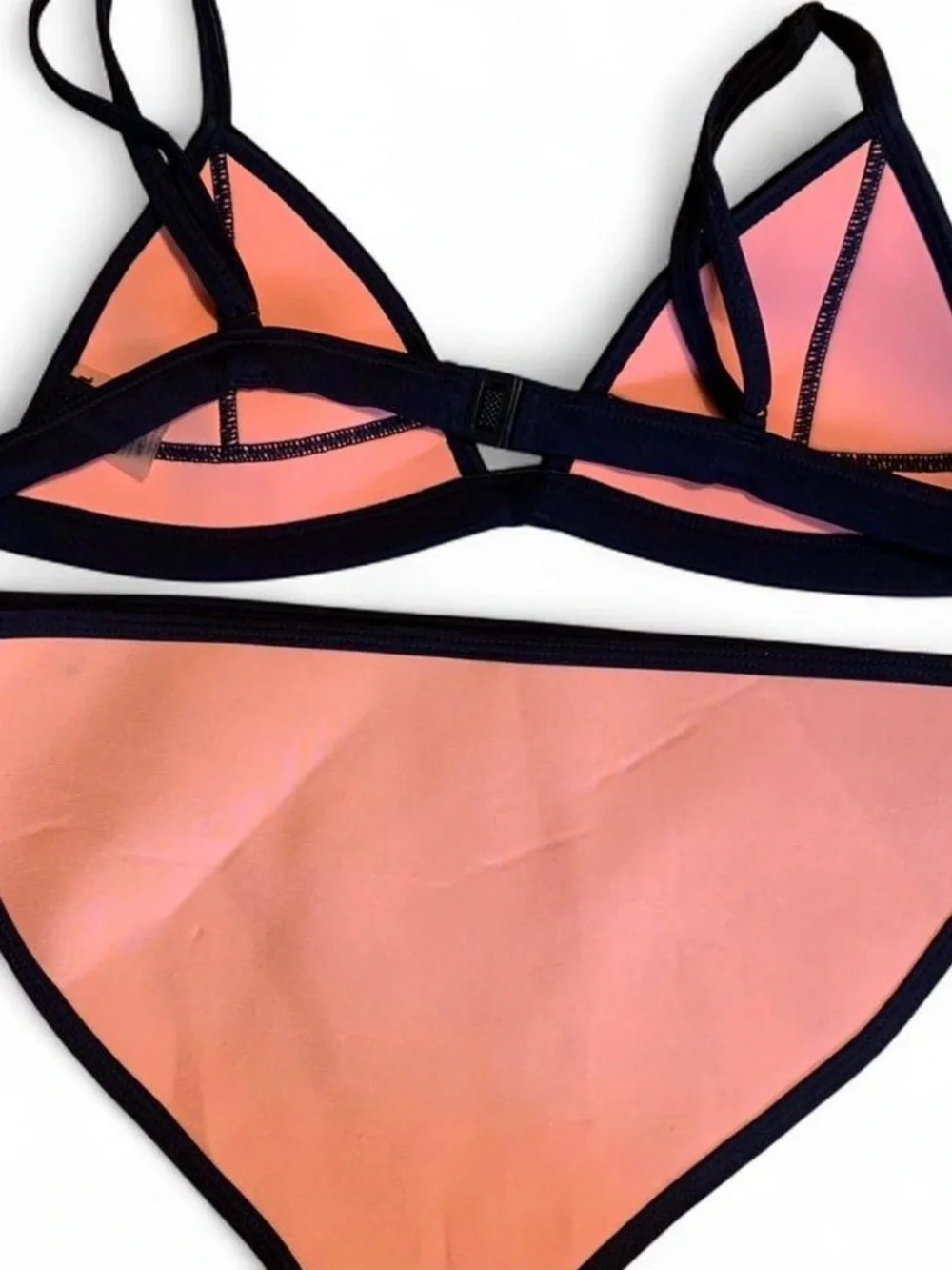 triangl swimwear Colorblock Triangle Bikini in Coral, Aqua & Black